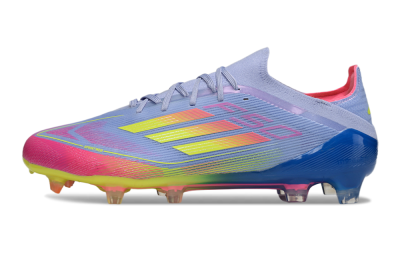 Adidas F50 Elite FG Low-Tops Soccer Cleats - Blue/Yellow/Pink