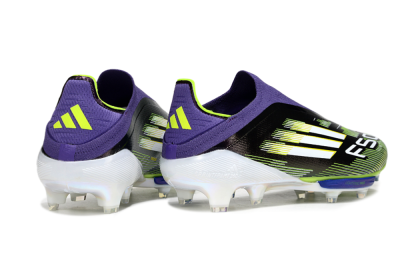 Adidas F50+ Elite Lightstrike Pro Laceless FG Low-Tops Soccer Cleats - Purple/White/Yellow