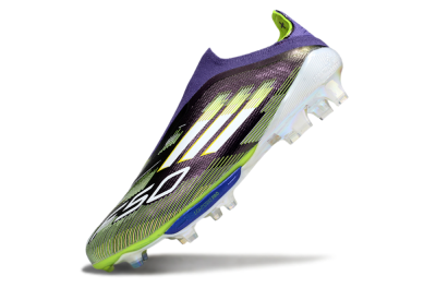 Adidas F50+ Elite Lightstrike Pro Laceless FG Low-Tops Soccer Cleats - Purple/White/Yellow