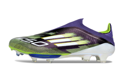 Adidas F50+ Elite Lightstrike Pro Laceless FG Low-Tops Soccer Cleats - Purple/White/Yellow