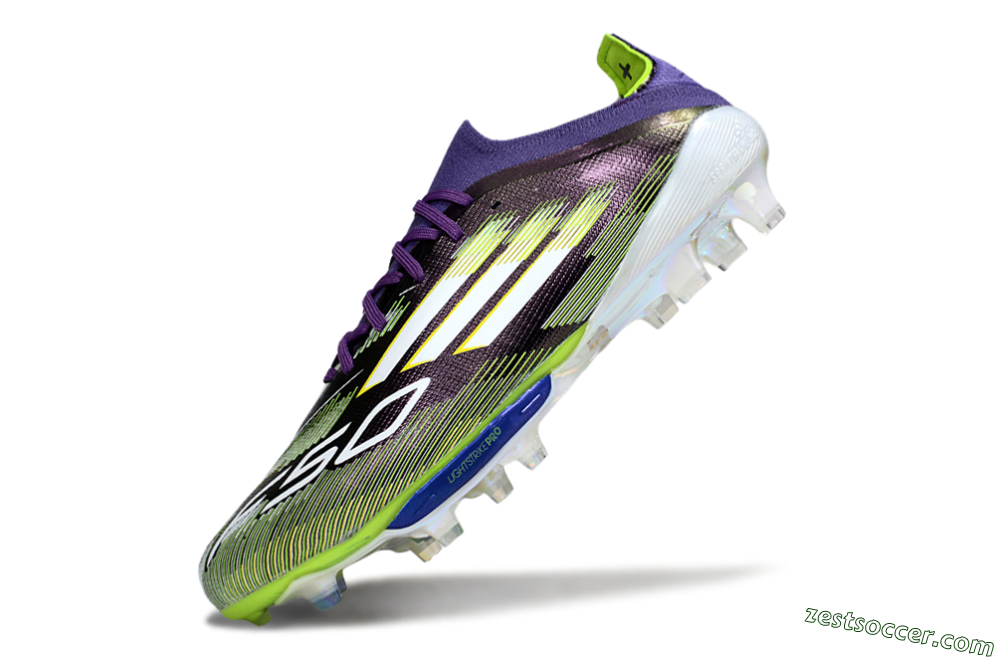 Adidas F50+ Elite Lightstrike Pro FG Low-Tops Soccer Cleats - Purple/White/Yellow 5