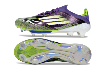 Adidas F50+ Elite Lightstrike Pro FG Low-Tops Soccer Cleats - Purple/White/Yellow