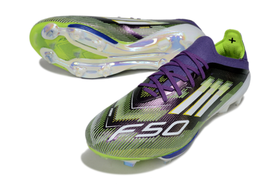 Adidas F50+ Elite Lightstrike Pro FG Low-Tops Soccer Cleats - Purple/White/Yellow