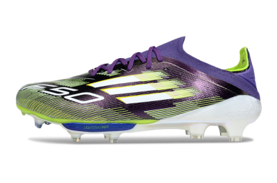 Adidas F50+ Elite Lightstrike Pro FG Low-Tops Soccer Cleats - Purple/White/Yellow