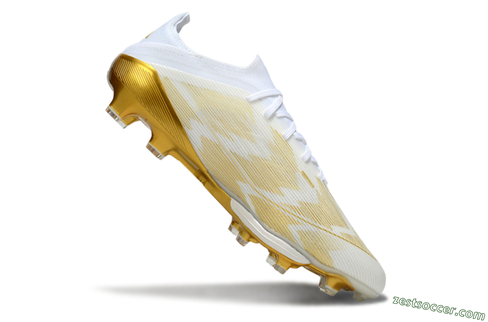 Adidas F50+ Elite Lightstrike Pro FG Low-Tops Soccer Cleats - White/Gold 4