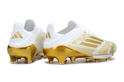 Adidas F50+ Elite Lightstrike Pro FG Low-Tops Soccer Cleats - White/Gold