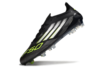 Adidas F50 Elite FG Low-Tops Soccer Cleats - Black/Silver/Yellow
