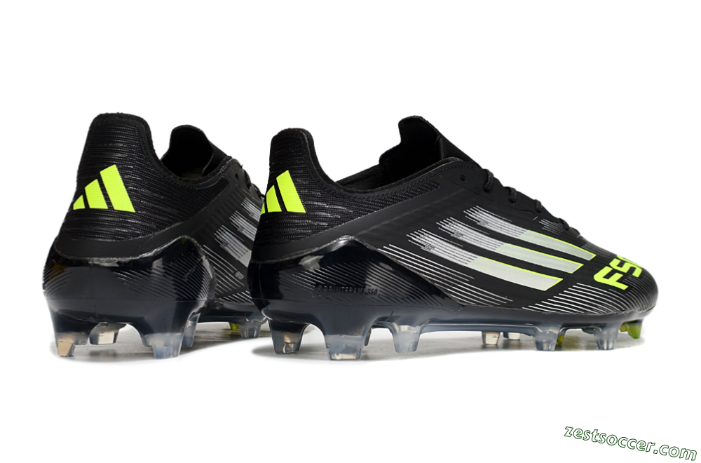 Adidas F50 Elite FG Low-Tops Soccer Cleats - Black/Silver/Yellow 6