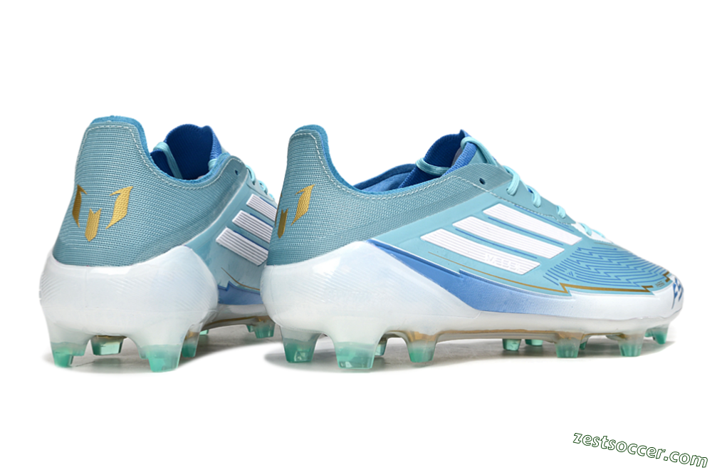 Messi x Adidas F50 Elite FG Low-Tops Soccer Cleats - Jade/White/Blue 6