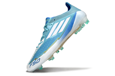 Messi x Adidas F50 Elite FG Low-Tops Soccer Cleats - Jade/White/Blue