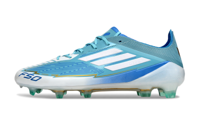 Messi x Adidas F50 Elite FG Low-Tops Soccer Cleats - Jade/White/Blue