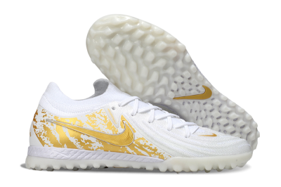 Nike Phantom GX 2 Elite TF Low-Tops Soccer Shoes - White/Gold