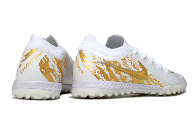 Nike Phantom GX 2 Elite TF Low-Tops Soccer Shoes - White/Gold