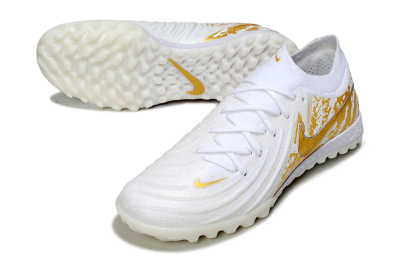 Nike Phantom GX 2 Elite TF Low-Tops Soccer Shoes - White/Gold