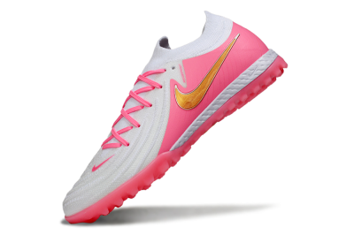 Nike Phantom GX 2 Elite TF Low-Tops Soccer Shoes - White/Pink/Gold