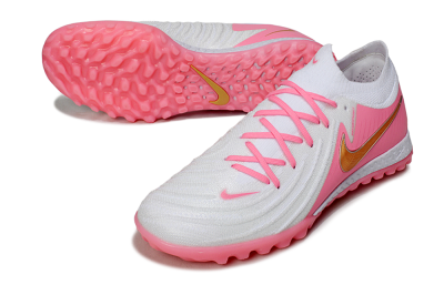 Nike Phantom GX 2 Elite TF Low-Tops Soccer Shoes - White/Pink/Gold