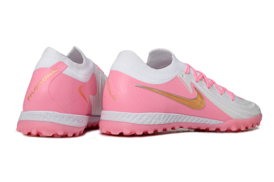 Nike Phantom GX 2 Elite TF Low-Tops Soccer Shoes - White/Pink/Gold