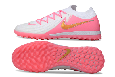 Nike Phantom GX 2 Elite TF Low-Tops Soccer Shoes - White/Pink/Gold