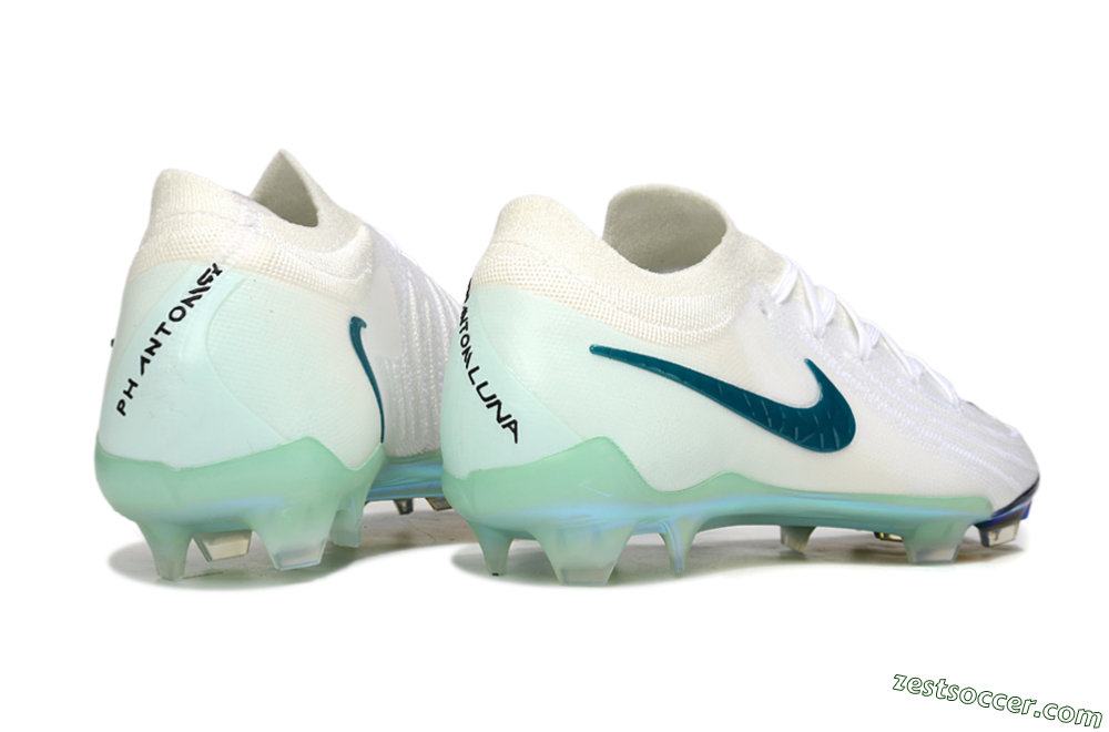Nike Phantom GX 2 Elite FG Low-Tops Soccer Cleats - White/Black/Jade 6