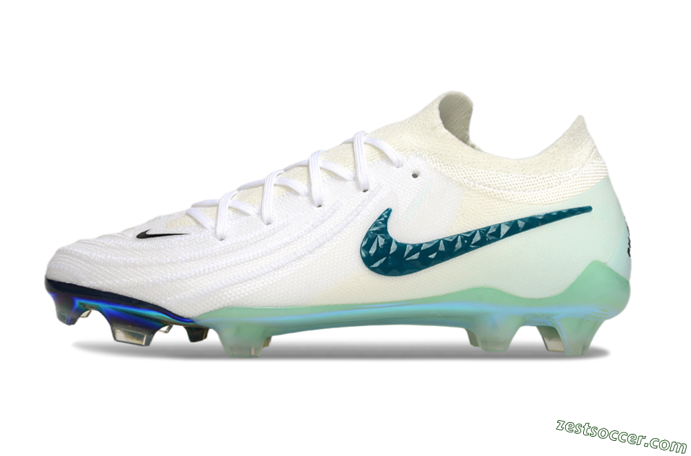 Nike Phantom GX 2 Elite FG Low-Tops Soccer Cleats - White/Black/Jade 2