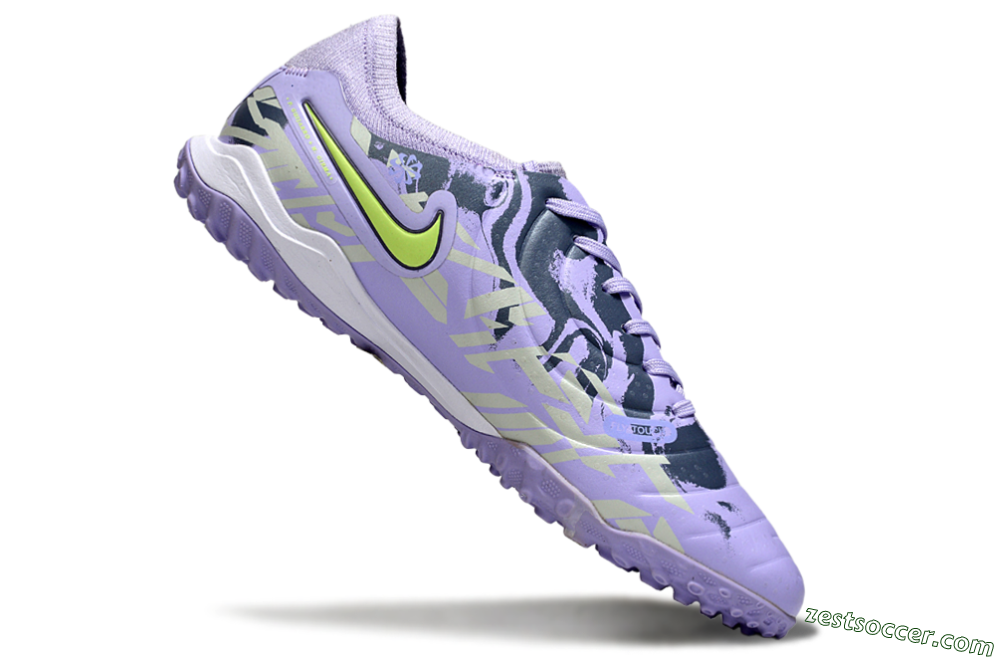 Nike Tiempo Legend 10 Pro TF Low-Tops Soccer Shoes - Purple/Black/Yellow 4
