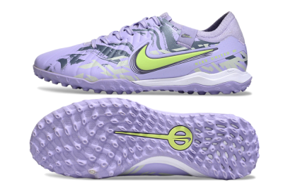 Nike Tiempo Legend 10 Pro TF Low-Tops Soccer Shoes - Purple/Black/Yellow