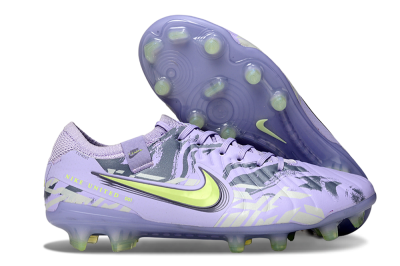 Nike Tiempo Legend 10 Elite FG Low-Tops Soccer Cleats - Purple/Black/Yellow