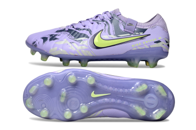 Nike Tiempo Legend 10 Elite FG Low-Tops Soccer Cleats - Purple/Black/Yellow
