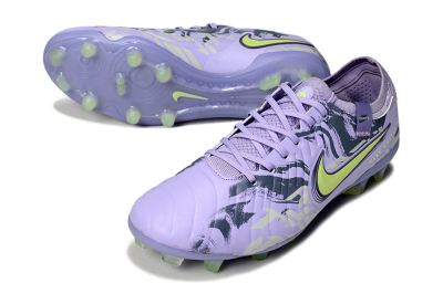 Nike Tiempo Legend 10 Elite FG Low-Tops Soccer Cleats - Purple/Black/Yellow
