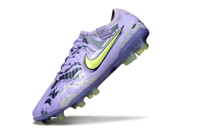 Nike Tiempo Legend 10 Elite FG Low-Tops Soccer Cleats - Purple/Black/Yellow