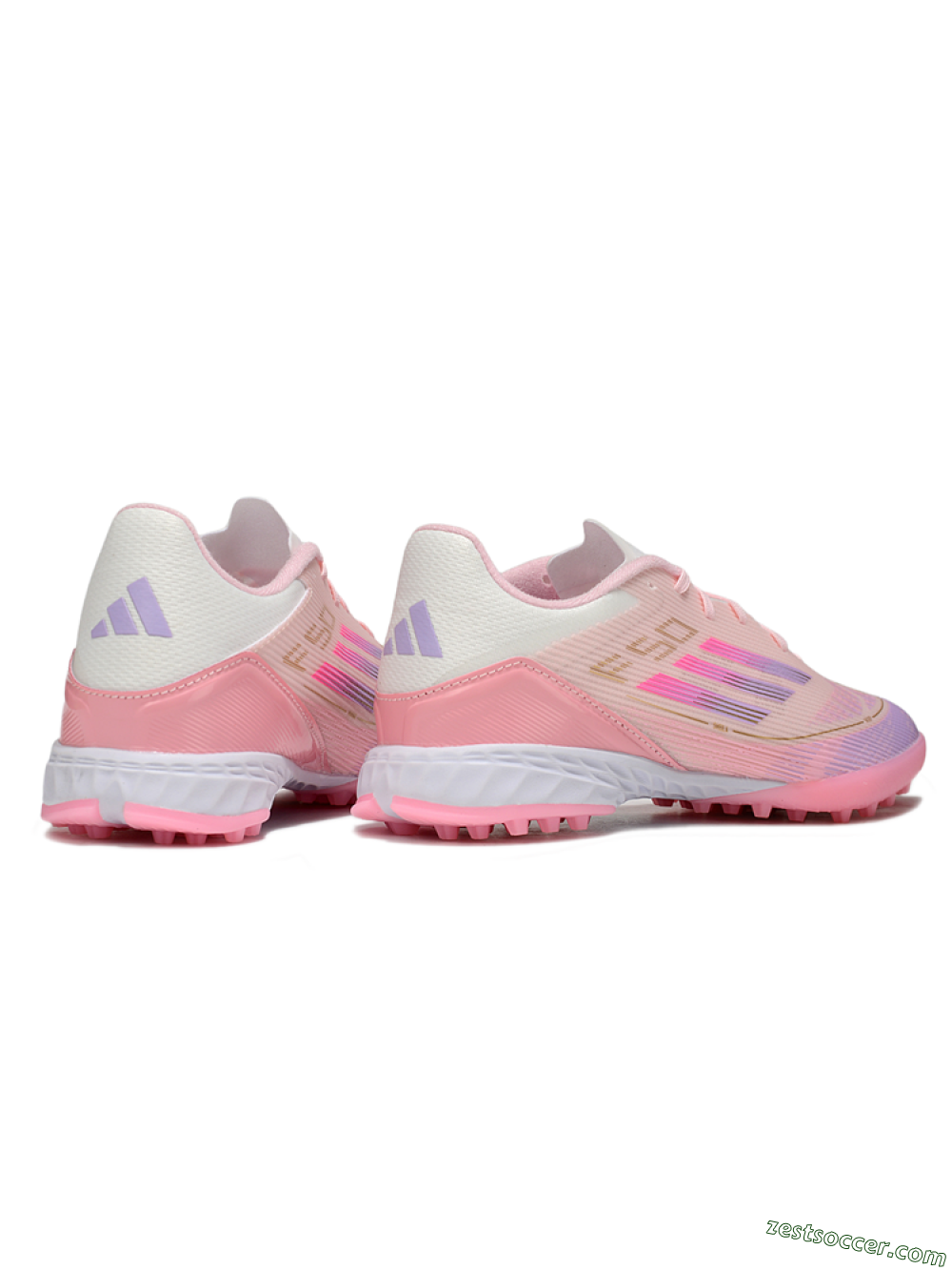 Adidas F50 Pro TF Low-Tops Soccer Shoes - Pink/Purple/Gold 6