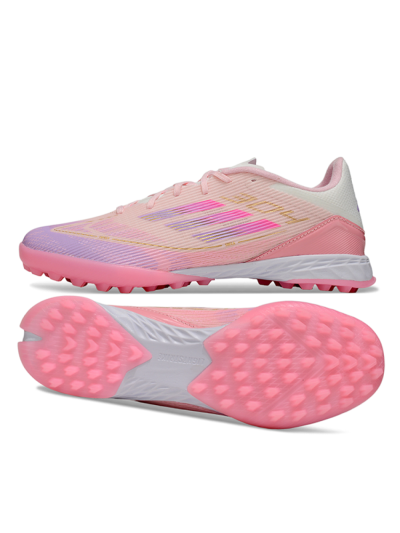 Adidas F50 Pro TF Low-Tops Soccer Shoes - Pink/Purple/Gold