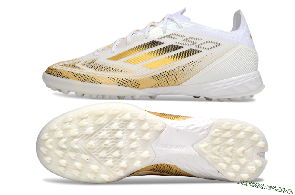 Adidas F50 Elite Kings League TF Low-Tops Soccer Shoes - White/Yellow/Black 1
