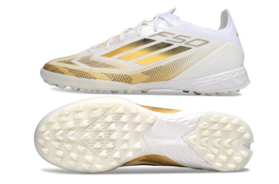 Adidas F50 Elite Kings League TF Low-Tops Soccer Shoes - White/Yellow/Black