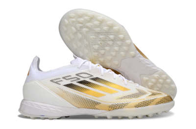 Adidas F50 Elite Kings League TF Low-Tops Soccer Shoes - White/Yellow/Black