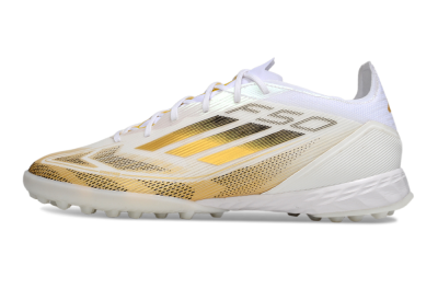 Adidas F50 Elite Kings League TF Low-Tops Soccer Shoes - White/Yellow/Black