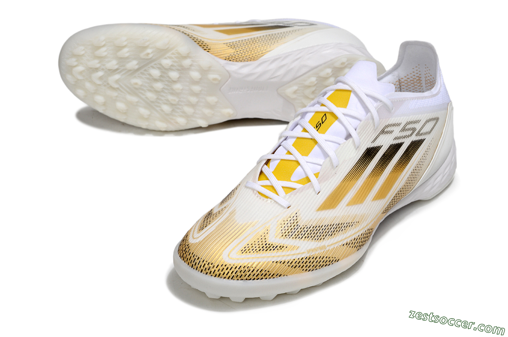 Adidas F50 Elite Kings League TF Low-Tops Soccer Shoes - White/Yellow/Black 3