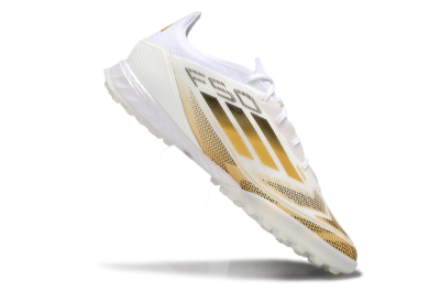 Adidas F50 Elite Kings League TF Low-Tops Soccer Shoes - White/Yellow/Black
