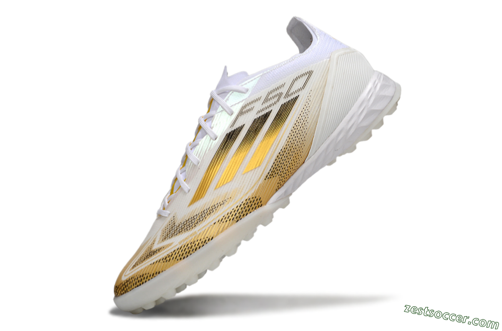 Adidas F50 Elite Kings League TF Low-Tops Soccer Shoes - White/Yellow/Black 5