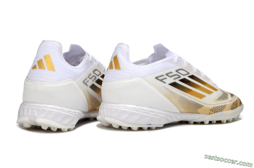 Adidas F50 Elite Kings League TF Low-Tops Soccer Shoes - White/Yellow/Black 6