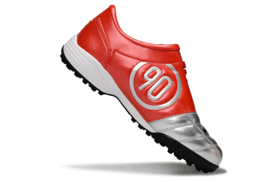 Nike Total 90 II TF Low-Tops Soccer Shoes - Silver/Black/Red