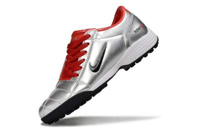 Nike Total 90 II TF Low-Tops Soccer Shoes - Silver/Black/Red