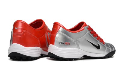 Nike Total 90 II TF Low-Tops Soccer Shoes - Silver/Black/Red