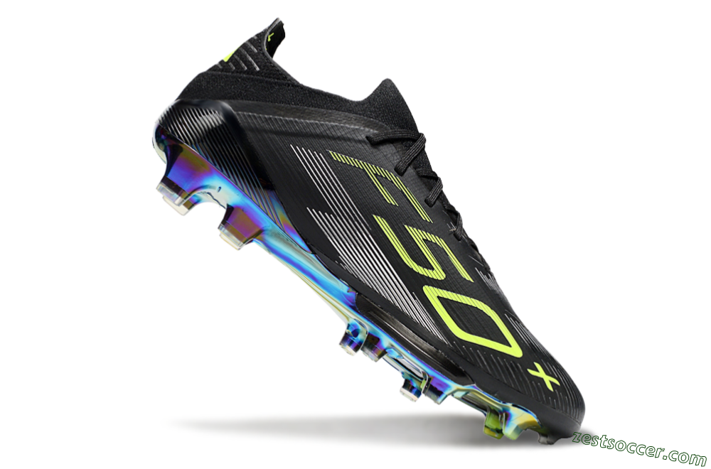 Adidas F50+ Elite Lightstrike Pro FG Low-Tops Soccer Cleats - Black/Yellow/Silver 4