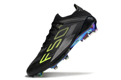 Adidas F50+ Elite Lightstrike Pro FG Low-Tops Soccer Cleats - Black/Yellow/Silver