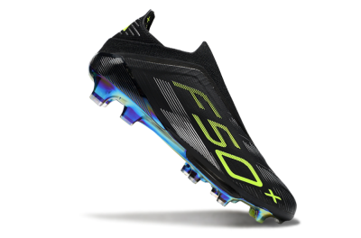 Adidas F50+ Elite Lightstrike Pro Laceless FG Low-Tops Soccer Cleats - Black/Yellow/Silver
