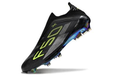Adidas F50+ Elite Lightstrike Pro Laceless FG Low-Tops Soccer Cleats - Black/Yellow/Silver