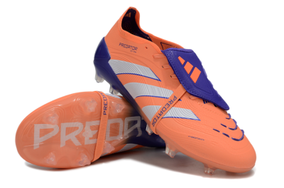 Adidas Predator Elite Foldover Tongue FG Low-Tops Soccer Cleats - Orange/White/Blue