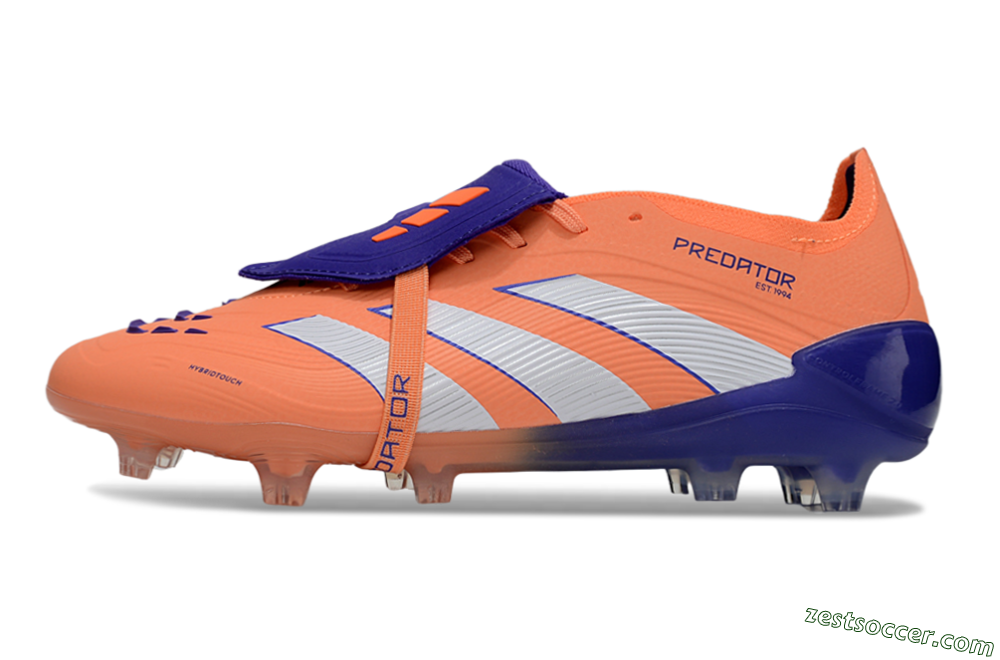 Adidas Predator Elite Foldover Tongue FG Low-Tops Soccer Cleats - Orange/White/Blue 2
