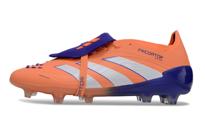 Adidas Predator Elite Foldover Tongue FG Low-Tops Soccer Cleats - Orange/White/Blue